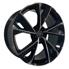 Powcan BK-5749 5X112 8.5X19 ET32 66.45 Black Machined XL Audi Uyumlu 19 Jant Takım