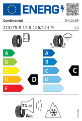 Continental 215 75 R17,5 126/124M 12PR M+S Conti Hybrid LS3 (Asfalt Düz)